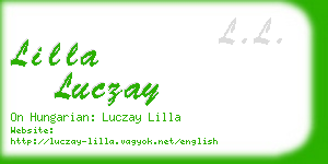 lilla luczay business card